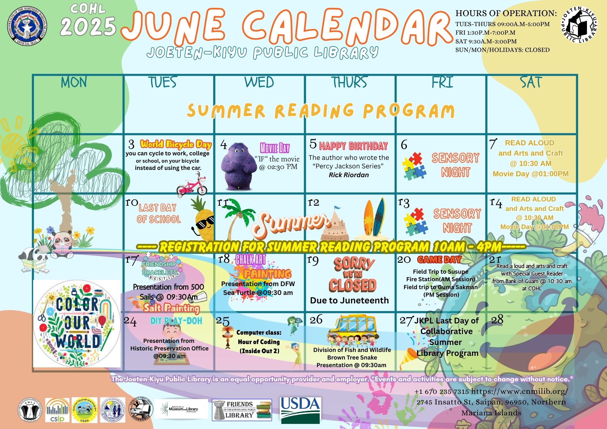 June 2025 Calendar of Events